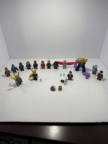 LEGO Marvel Minifigure Lot 15pc Iron Man Captain America Loki Thanos Avengers