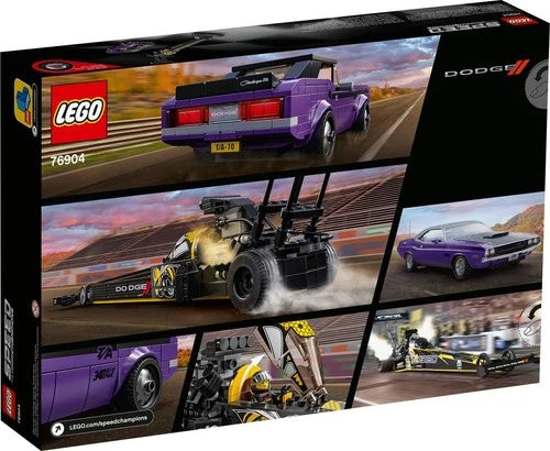 Lego Mopar Dodge SRT Top Fuel Dragster and 1970 Dodge Challenger T/A 76904 New