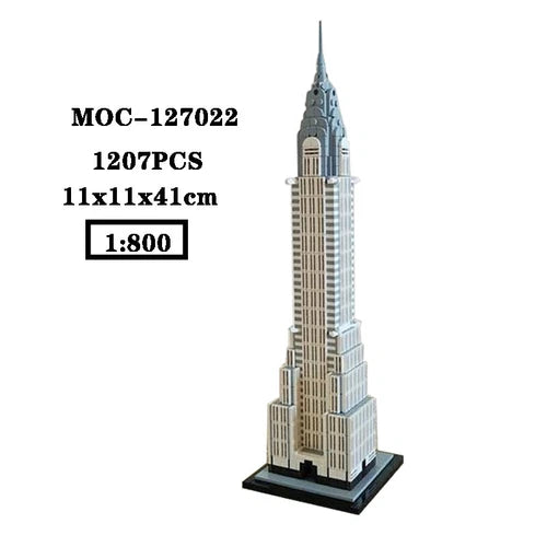Modubrix Mocs Building Block Chrysler Sets Modular Bricks Toys Gift Kit 1207pcs