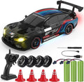 RC Drift Car, 1:24 Remote Control Car for Kid Adult, Midnight Black