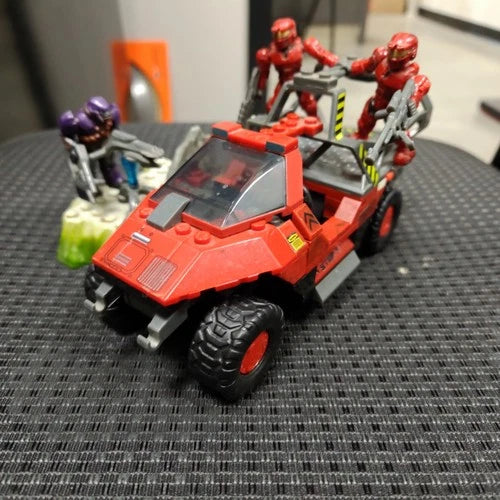 Halo Mega Bloks UNSC Troop Transport Warthog 96866 3 Figures 2010 Damaged