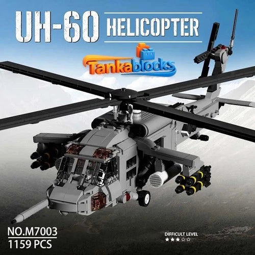 M7003 UH-60 Black Hawk attack helicopter 1159pcs building blocks Christmas gift