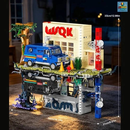 MOC Stranger Things The Squawk Radio Station Upside Down 2612PCS Building Block
