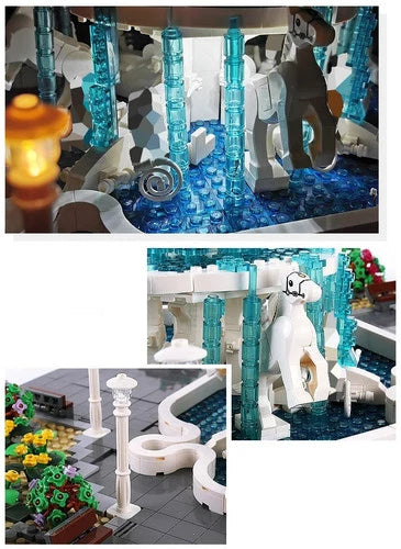 LED Lighted Fountain Square Building Blocks Set General Jim's Toys & Bricks