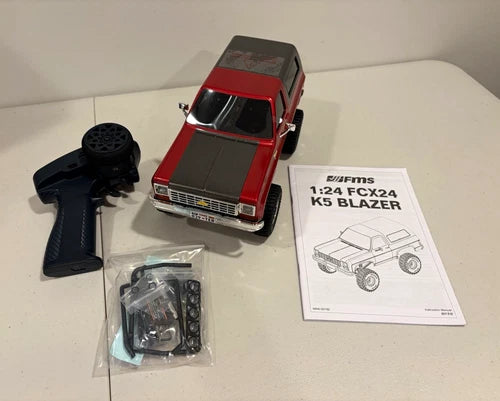 FMS FCX24 K5 Blazer 1:24 Electric Brushed 4WD RTR Off-Road RC Truck Red