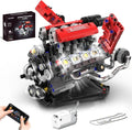 Mini V8 Engine Model Kit That Works for Adults Boys Kids,660Pcs