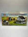 Vintage AHM HO Scale 4 Farm Buildings New in Box Sealed Model Kit
