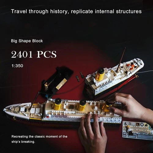 Model Set, Ship Brick Set, Gift for Adults and 6+, with 2 Major Minifigures, ...