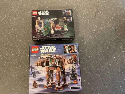 LEGO Star Wars Gingerbread AT-AT Walker 40806 & Set 40658 Holiday Diorama