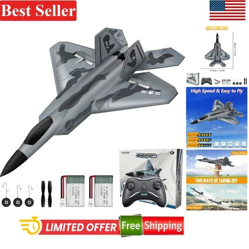 RC Airplane F-22 Ready to Fly 2.4GHz Remote Control Kids Beginners