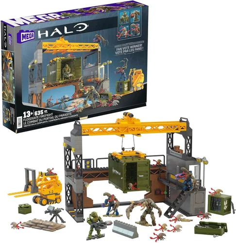 MEGA Halo Infinite Toys Building Set for Kids, Floodgate Firefight with 634 Piec