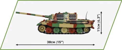 COBI WWII Sd.Kfz. 186 JAGDTIGER Tank 1:28 Scale Building Block Model Set # 2580