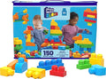 MEGA BLOKS First Builders Toddler Blocks Toys Set, Deluxe Building Bag with 150