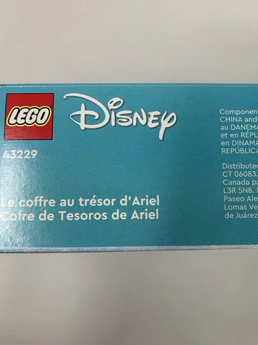 Lego Disney 43229 Ariel's Treasure Chest Complete Set 370 pcs Little Mermaid