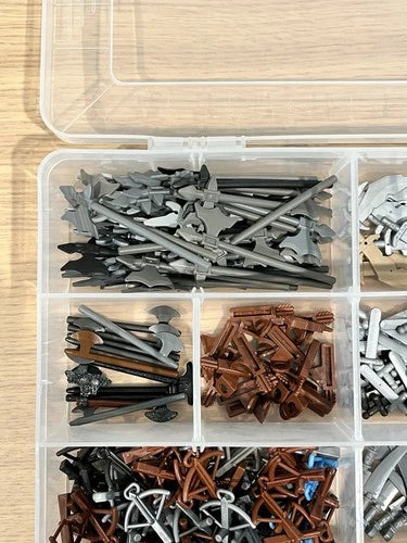 Lego Castle Knights Minifigures Accessories Weapons LOT - Helmets Spears Swords