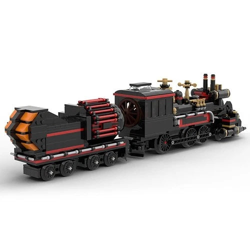 Steampunk Style Time Machine Train Locomotive Building Block Model 880 Pieces