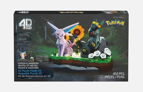 4D Build Pokemon Espeon & Umbreon 3D Puzzle Model Kit 452pc Cardboard