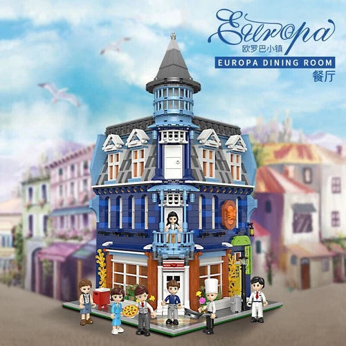 Europa Town: Restaurant Building Block Set New 3225 PCS (01007) New In Box