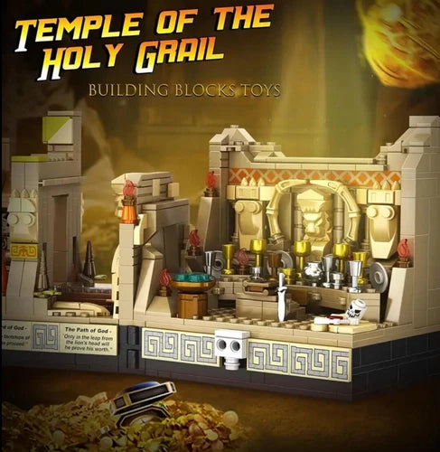 Temple Of The Holy Grail Adventure Building Block Set 5 Minifigs TOCMOC New