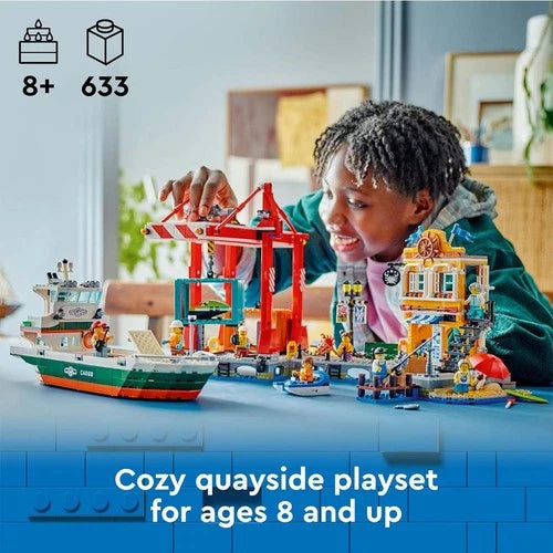 MEOW City Seaside Harbor with Cargo Ship (60422)