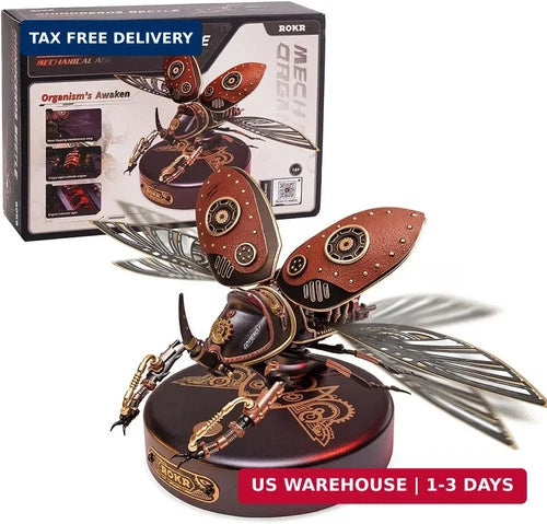 ROKR 3D Puzzles for Adults Electric Insect Metal Model Building Kit Desk Toys Ho