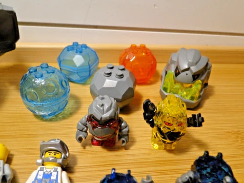 LEGO Power Miners Minifigure Lot & Gray Rock Monster Figures w/ Accessories