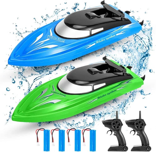 2PACK RC Boat,Remote Control Boats for Kids and Adults,10Km/H 2.4G