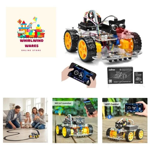 Robot Car Starter Kit for Arduino \| STEM Remote Controlled App Educational Mo...