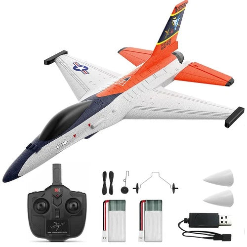 DEERC F-16 RC Airplane 4CH Fighter Jet 6-Axis Gyro RTF Easy Fly for Adults