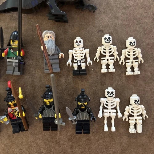 LEGO Castle Minifigure Lot Knights Skeletons Dragon Weapons Shields Accessories