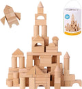 100 Pcs Wooden Blocks for Toddlers 1-3 Building Blocks for Kids