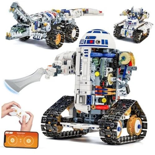 3-in-1 STEM Robot Building Kit, APP & Remote Control Robotics Kit \| Build &