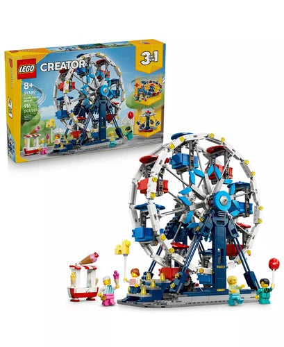 LEGO Creator 3 in 1 Iconic Ferris Wheel 31389, 916 Pieces - Free Shipping