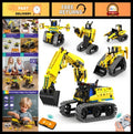 5-in-1 STEM Robotics Building Toys Kit, 430 PCS RC Robot Erector Set, DIY Excava