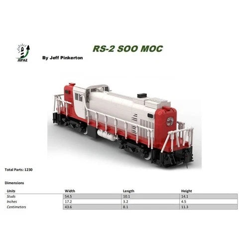 RS-2 Soo Line Model 1224 Bricks/Dynamic Version MOC-117011 Creative Play Set