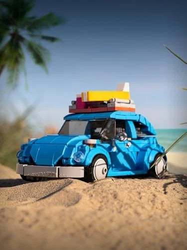 VW Beetle Building Blocks Set - 347 pcs Modular Model Kit w/Display Box - 1:32 S