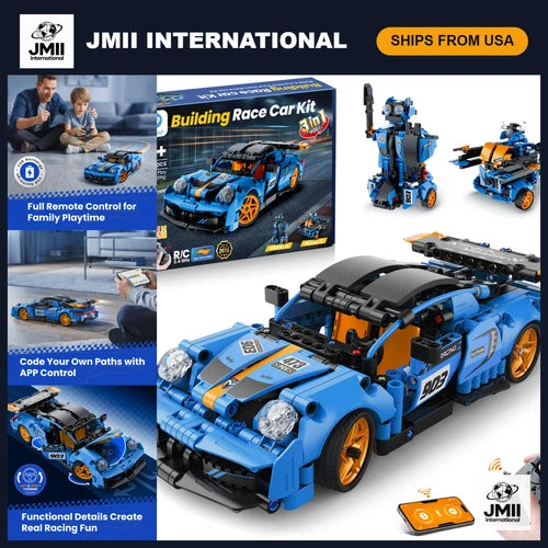 Remote Control Car Robot Building Kit - STEM Educational Toy for Boys 8+