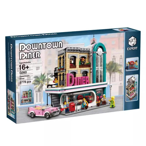 GENERIC Downtown Diner 10260 Modular Buildings Set 2480 pcs