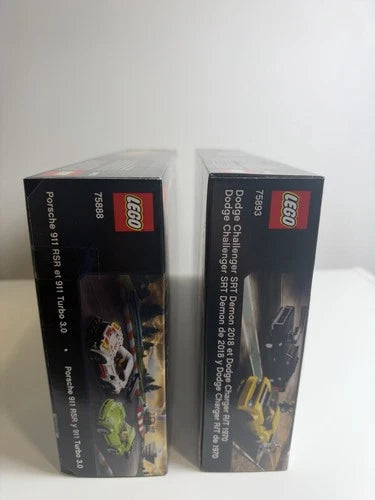 Lego 75888 Speed Champions Porsche 911s + 75893 Dodge Challenger & Charger