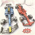 1361/1639PCS 1:8 SF24 RB20 Racing Car MOC Building Kit Model