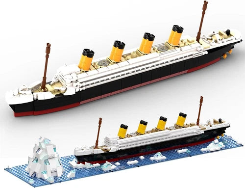RMS Titanic Model Building Blocks Set, 615 Pieces Bricks, MOC Ship Model Display