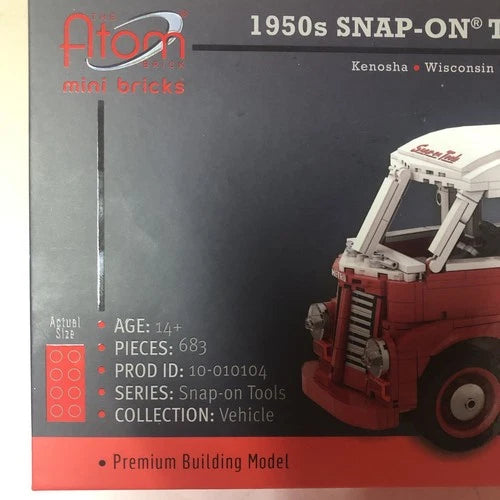 Atom Bricks 1950s Snap-on Tool Truck 1:25 Scale. NEW In Sealed Box