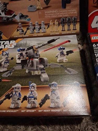Lego 4 Star Wars Sealed Set Lot 75372 75345 75320 75332 AT-ST Clone Troopers Box