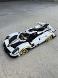Pagani Huayra R EVO White Gold 1:8 Technic Supercar Building Blocks Set