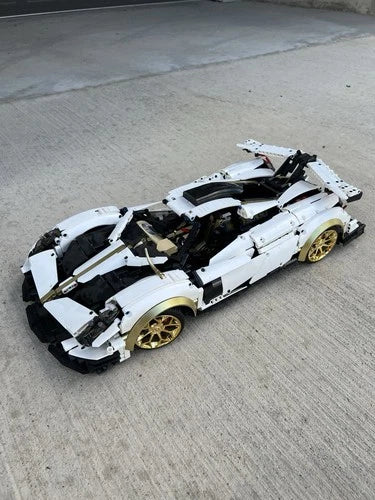 Pagani Huayra R EVO White Gold 1:8 Technic Supercar Building Blocks Set