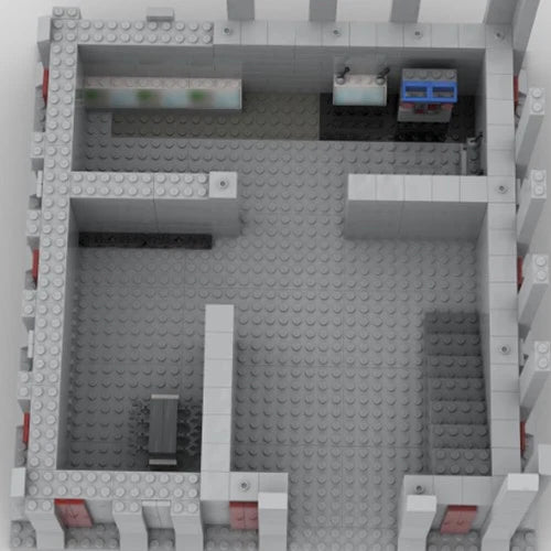 MOC Big Outpost with Interior Antenna Turrets Building Blocks Set 1194 PCS DIY