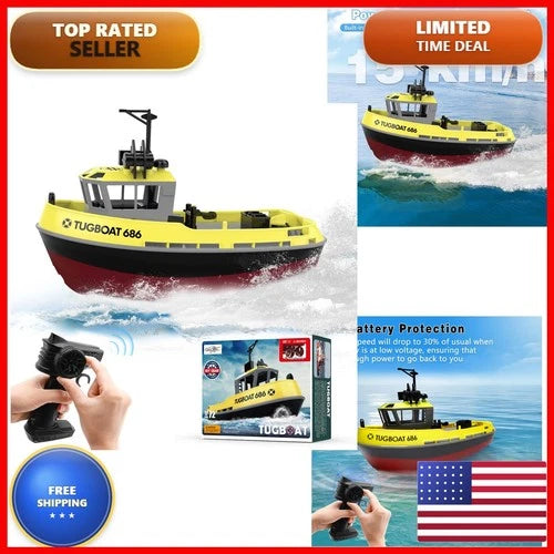 Losbenco RC Boat, 1/72 RC Tugboat Pools And Lakes, High-Speed - RTR Version 686