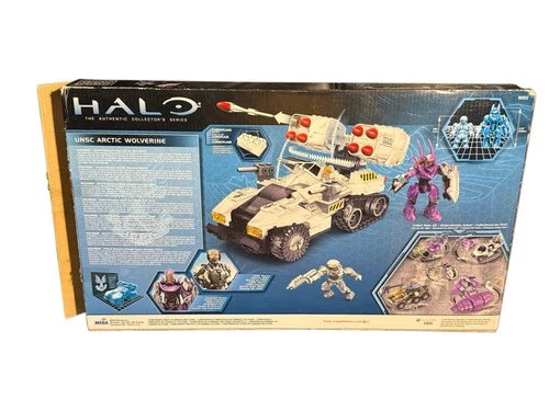 Mega Bloks Halo UNSC Arctic Wolverine 96852 INCOMPLETE w/ 4 Sealed Bags & Box