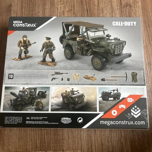 Call Of Duty Mega Construx Infantry Scout Car Jeep Never Opened Retired Set