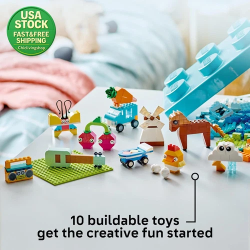Classic Vibrant Creative Brick Box Building Blocks 850 Pieces Ages 4+